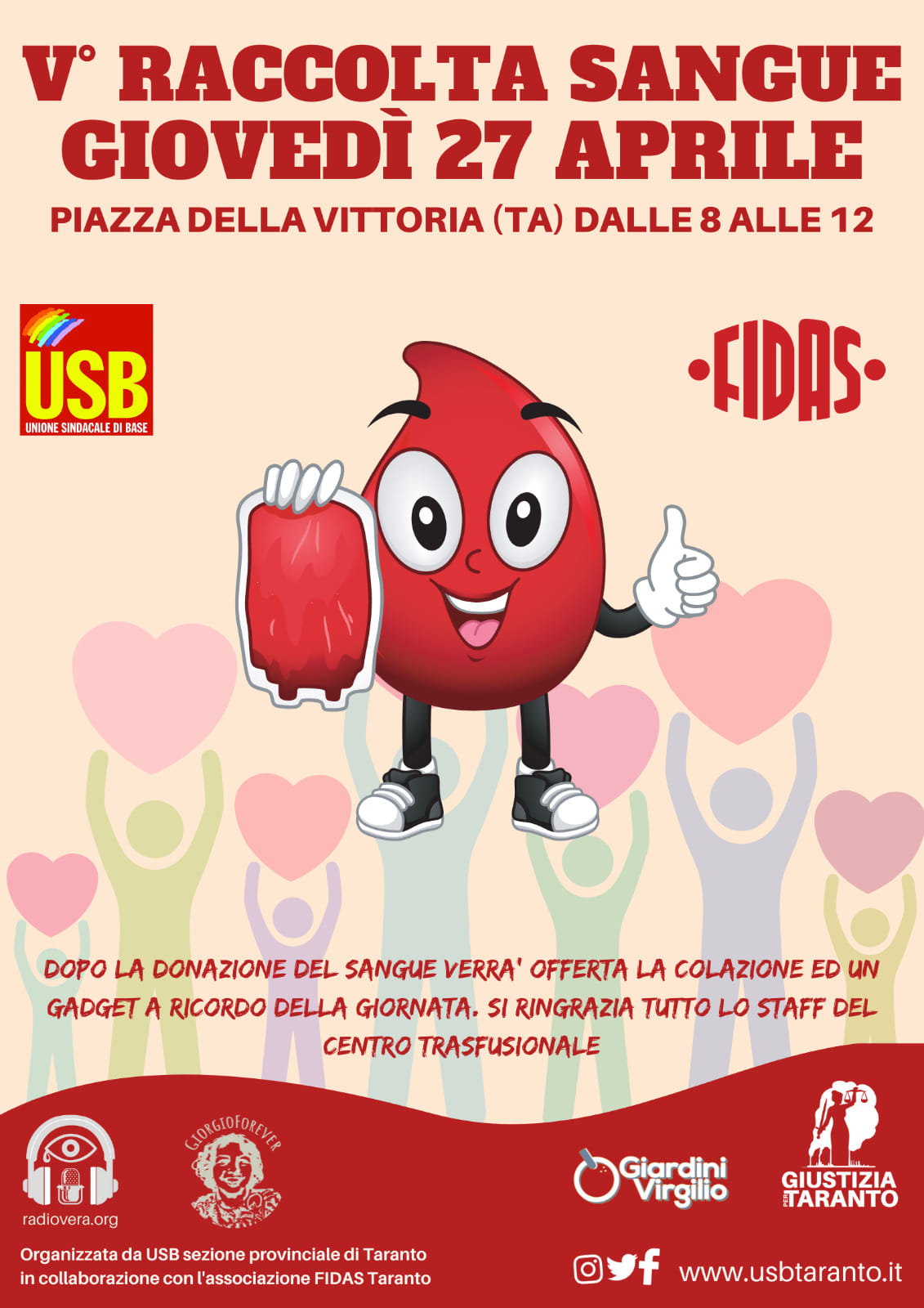 Associazione Giorgio Forever, ampia partecipazione alla “V° Raccolta Sangue”