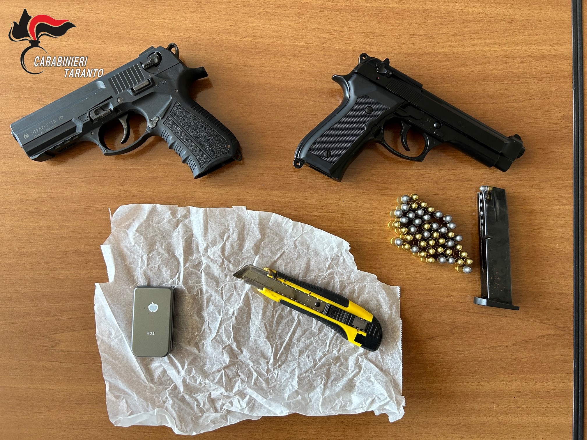 Arrestato un 27enne di Palagiano per detenzione di arma clandestina