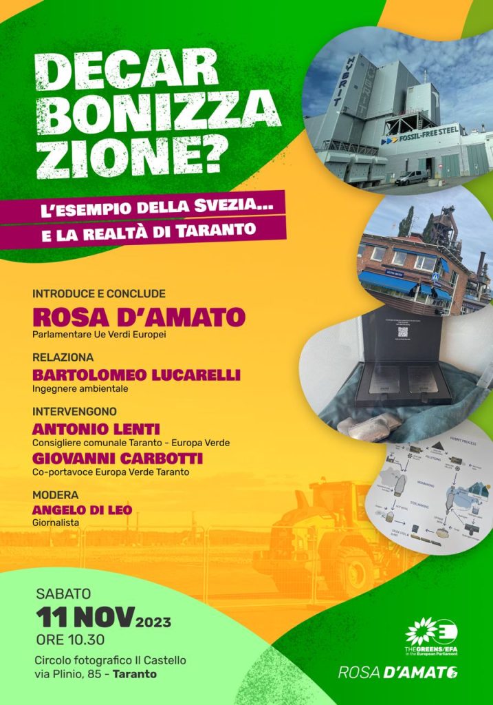 Decarbonizzare Taranto? L’esempio svedese: sabato 11 novembre un incontro