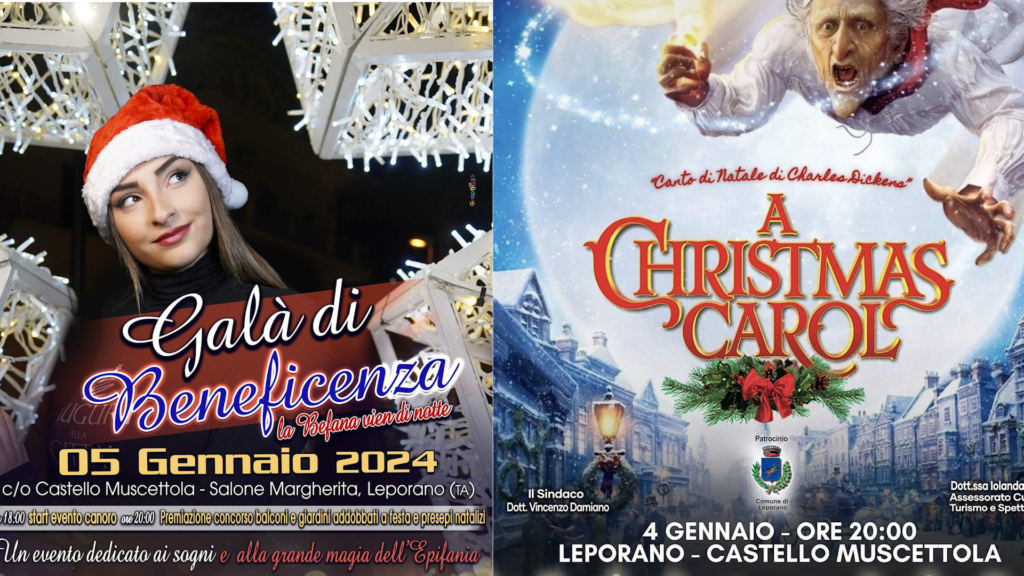 Emozioni natalizie al Castello Muscettola di Leporano: spettacoli, concerti e premiazioni!
