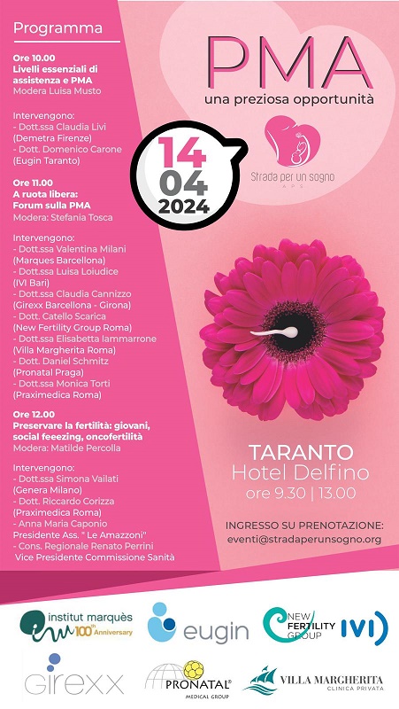 PMA, una preziosa opportunità: il 14 aprile a Taranto si parla di infertilità